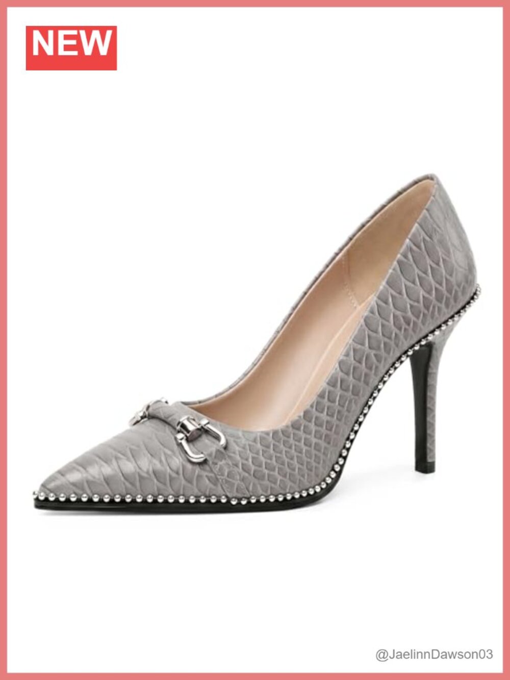 Beaded Pointed Toe Stiletto High Heel Pumps with Buckle Bow, Microfiber Dress